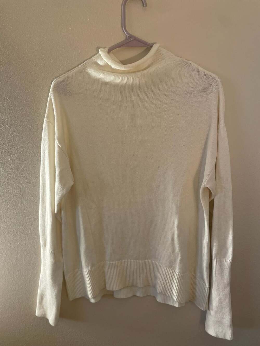 Westbound cream oversized turtleneck sweater